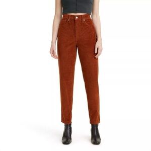 Levi's High Waisted Corduroy Jean in Mahogony Brown Cord Size 27x29